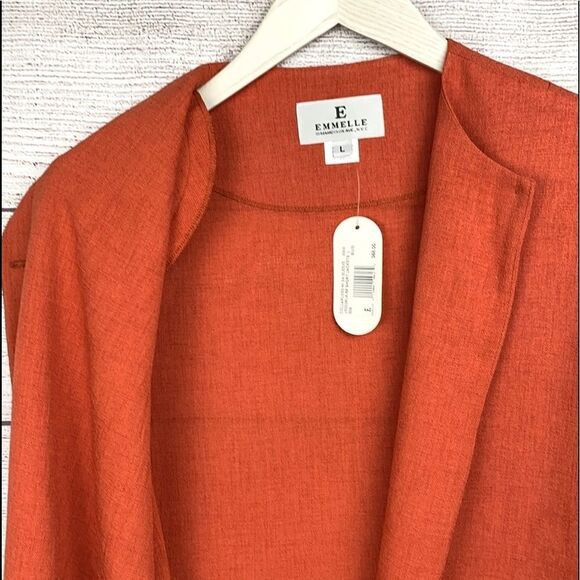 NWT EMMELLE Terracotta Blouse Lightweight Jacket Top - Picture 9 of 15